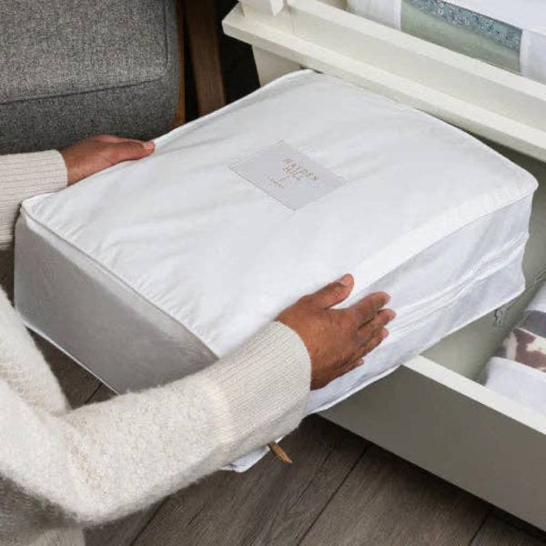 Luxury Organic Cotton Sweater Storage Bag: Fits 6 Fine Knits