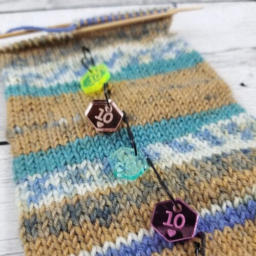Tiny Acrylic Cast on Counting Numbers Stitch Market Set