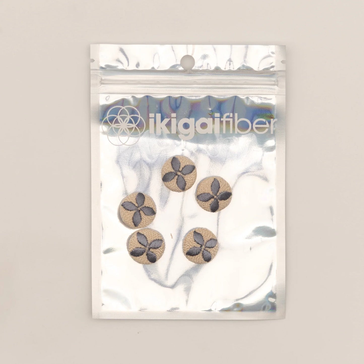 Ikigai Fiber Embroidered Buttons
