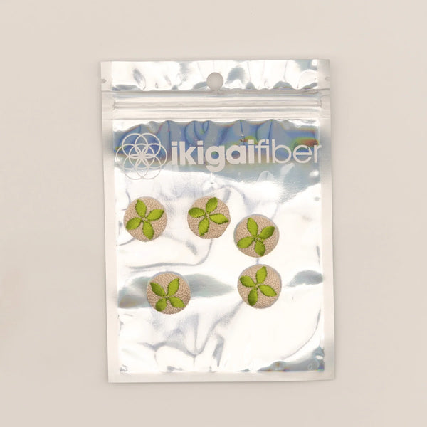 Ikigai Fiber Embroidered Buttons