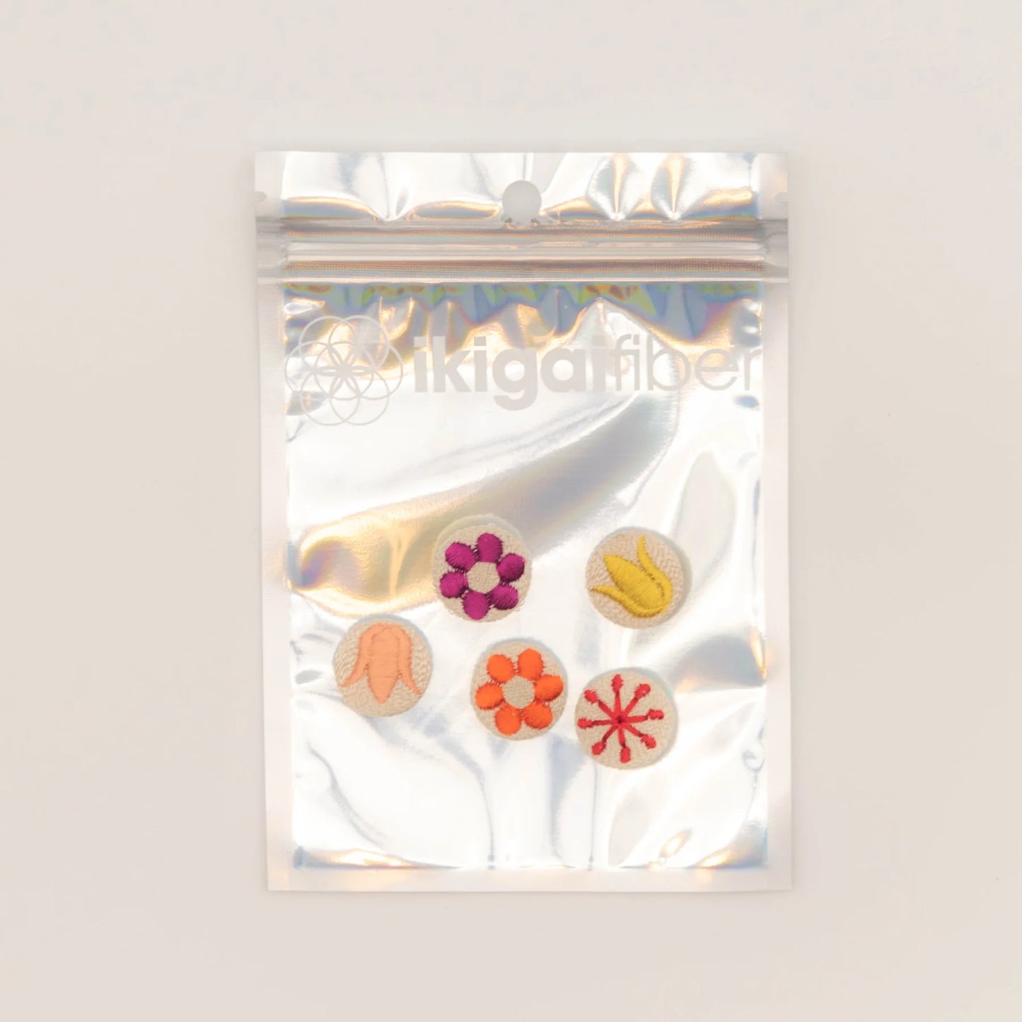 Ikigai Fiber Embroidered Buttons