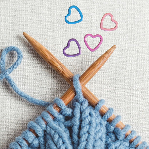 Hearts Knitting Closed Stitch Marker Set