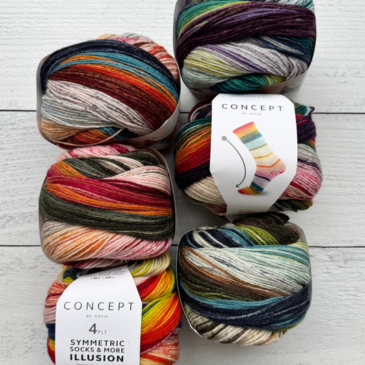 Katia Symmetric Socks & More - Illusion