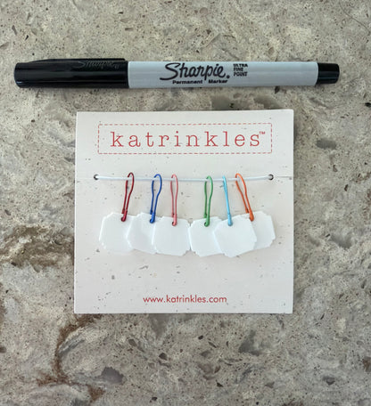 Write On / Wipe Off Stitch Marker Set of 6