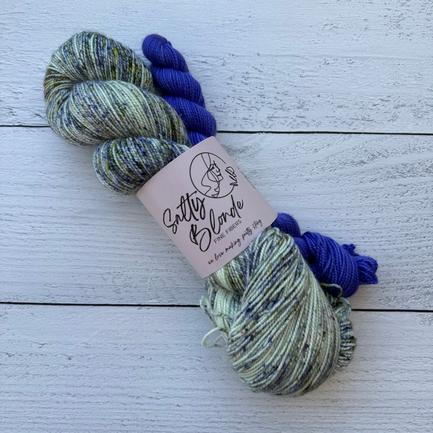 Salty Blonde Fiber 2-ply Sock Set