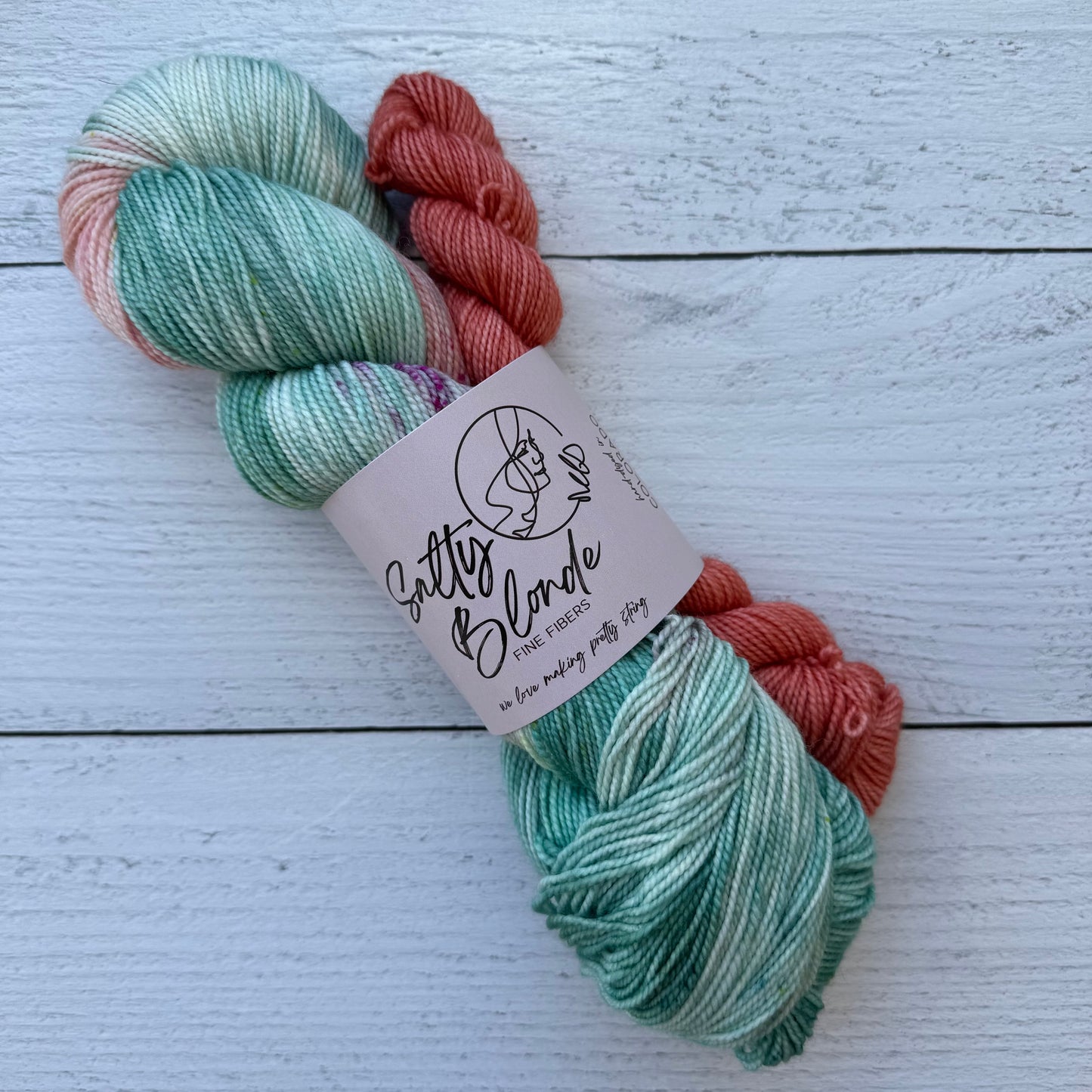 Salty Blonde Fiber 2-ply Sock Set