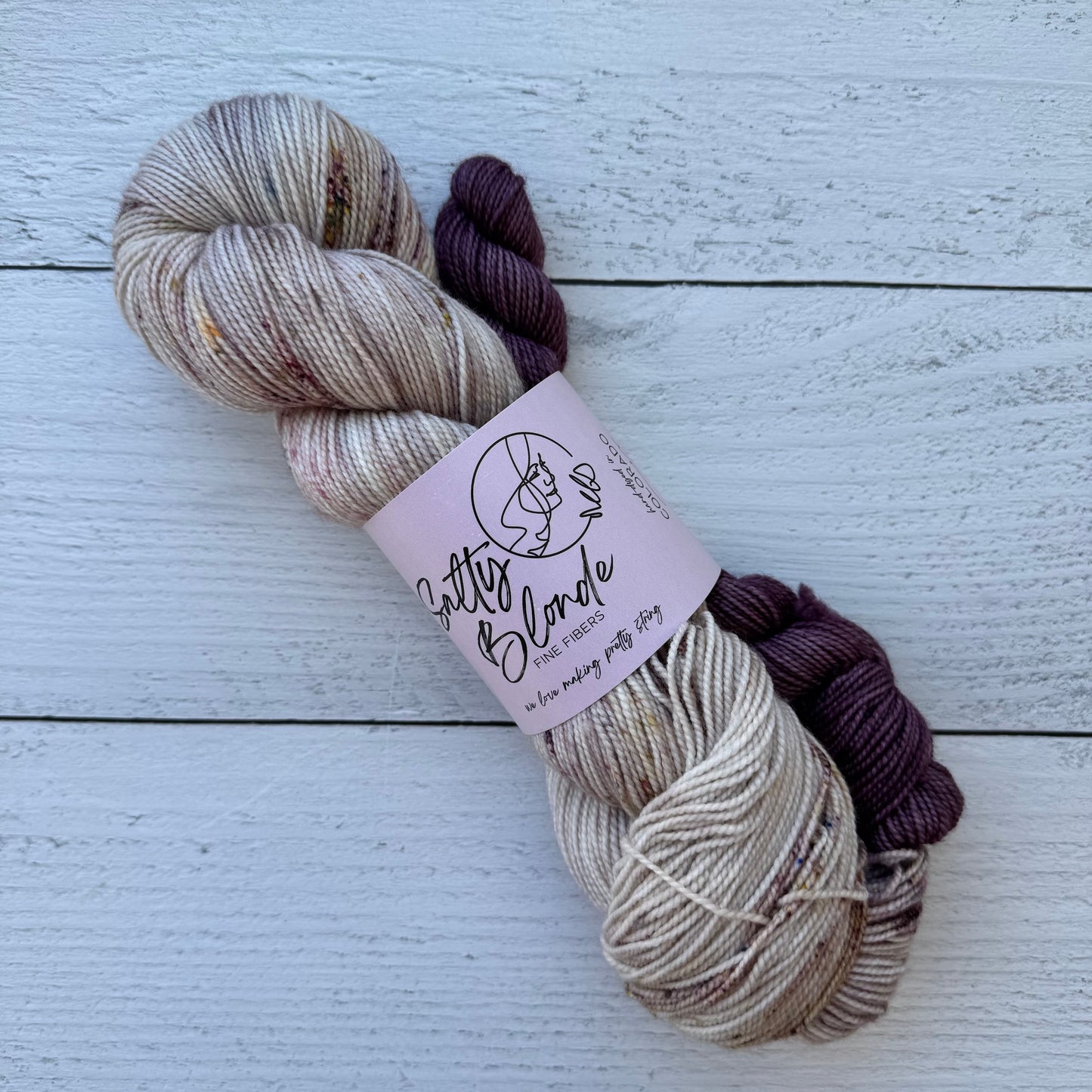Salty Blonde Fiber 2-ply Sock Set