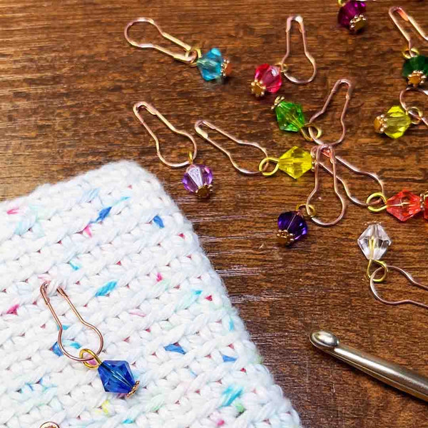 Dangled Charms Stitch Markers, Set of 10