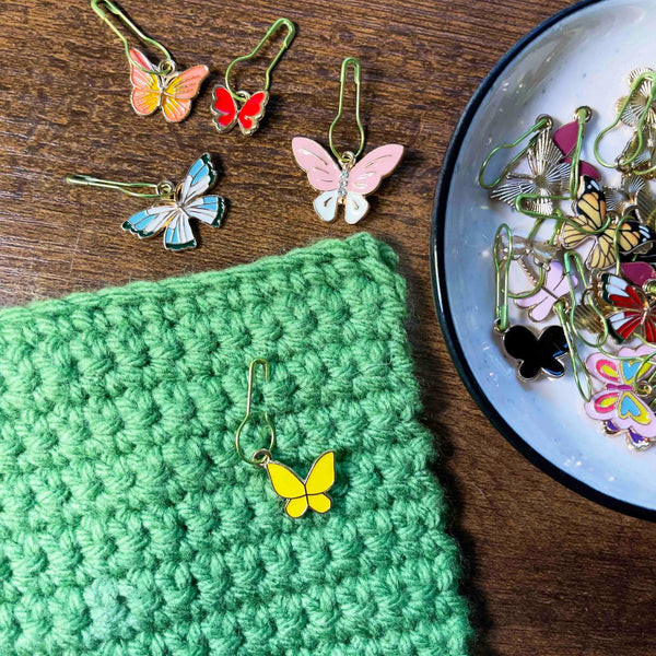 Butterfly Bliss Stitch Markers, Set of 10
