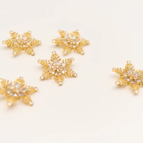 Snowflake Crystal Brooch