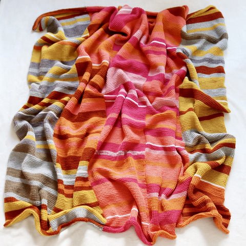 Tunisian Crochet Temperature Blanket