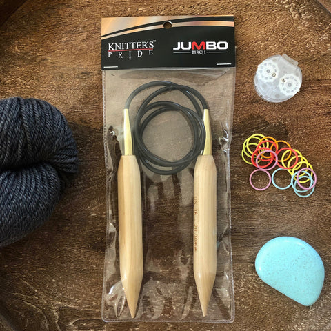 Knitter's Pride Jumbo Basix Birch 40 inch Circular Needles US 36