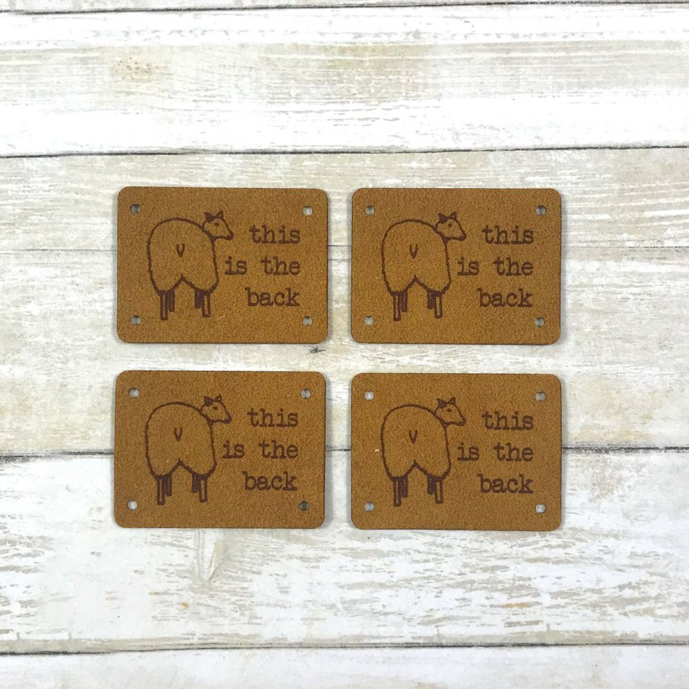 Faux Suede “This is the Back” Tags - Card of 4